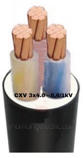 CXV 3x4.0 (3x7/0.85) - 0.6/1kV