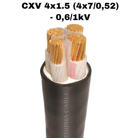 CXV 4x1.5 (4x7/0.52) - 0.6/1kV