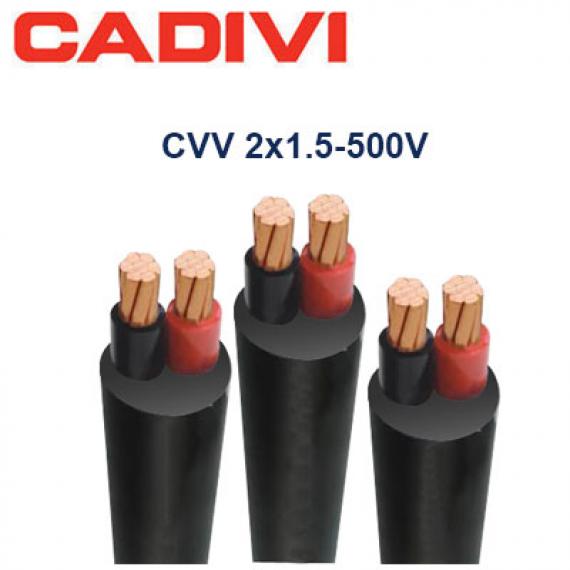 CVV-2x1.5 (2x7/0.52) -300/500V