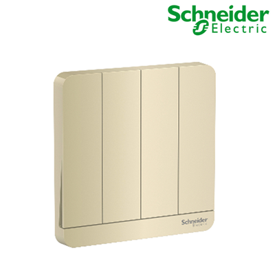 E8334L1LED_WG_G19_avatarON_schneider_bo_cong_tac_bon_1_chieu_16a_mau_vang_anh_kim_co_den_led
