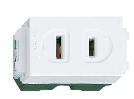 Ổ cắm đơn (dùng cho phích cắm dẹp), 250VAC - 16A