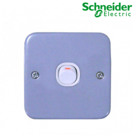 Bộ công tắc đơn 2 chiều 10A, mặt kim loại (Dòng E30 & EMS)